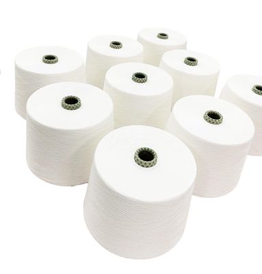 Ne25s/1 Siro Compact Spun Yarn 70% Катионный красящийся полиэстер 30% Вискозная сырая белая