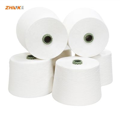 Строгая белая Ne 36/1 Ring Spun Вискозная пряжа для ткачества / вязания
