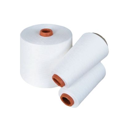 100% полиэстер Ne45S Vortex Spun пряжа сырая белая для вязания и ткачества