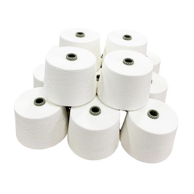 GRS MVS Нита 100% переработанного полиэстера Ne32S Vortex Spinning Yarn сырой белый