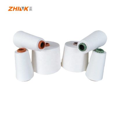 Необработанные белые Ne34s/1 Siro Compact Slub Yarn 65% полиэстер 35% вискоза для вязания и ткачества
